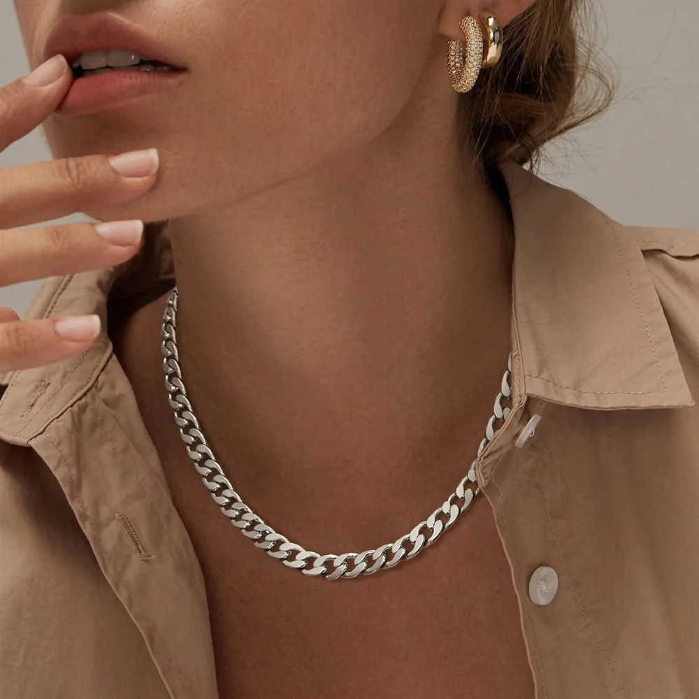 Chunky Cuban Link Necklace | Gold - Image 7