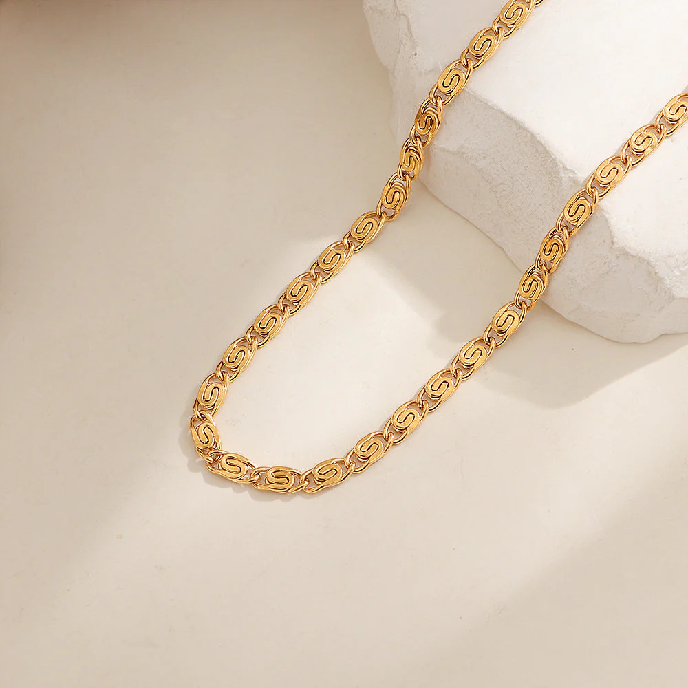 Nusa Woven Chain Necklace | White Gold - Image 2