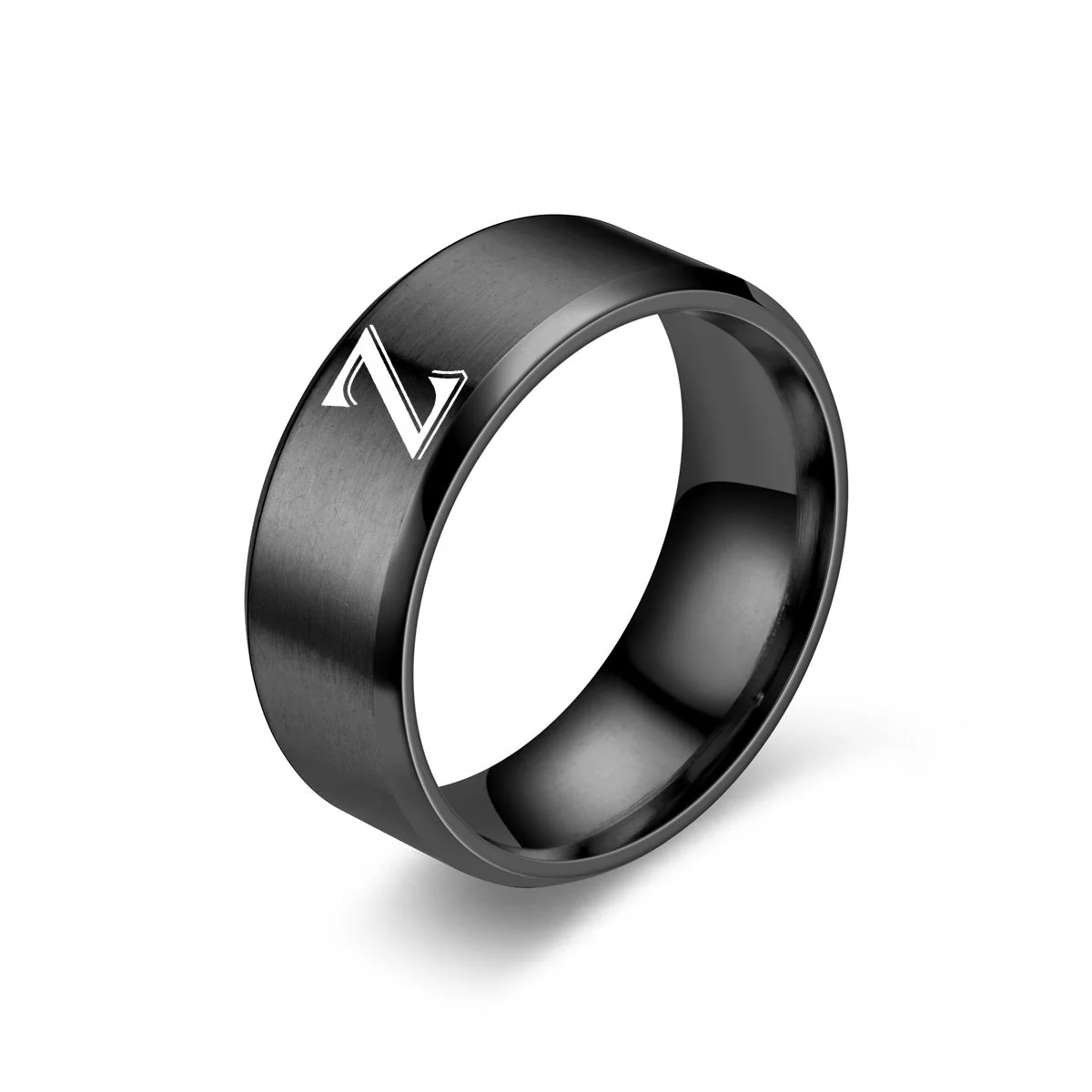 Obsidian Initial Ring | Black Finish - Image 26